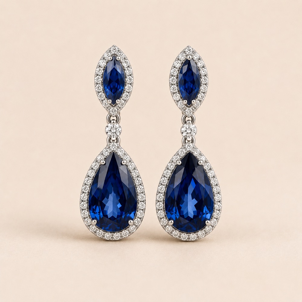 Blue Nile Sapphire Drop Earrings